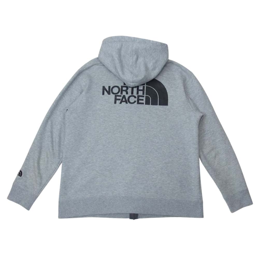 THE NORTH FACE ノースフェイス NT615052 スクエアロゴ フルジップ パーカー グレー系 M【中古】