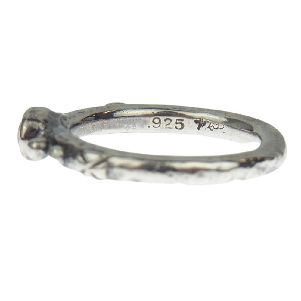 Loree Rodkin ローリーロドキン TINY MEDIVAL OVAL BEZEL CROSS SILVER BAND RING キュービック ジルコニア オーバル ベゼル シルバー リング シルバー系 8号程度【中古】