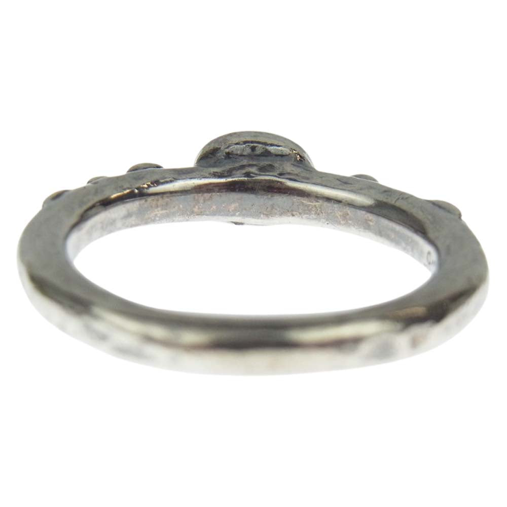 Loree Rodkin ローリーロドキン TINY MEDIVAL OVAL BEZEL CROSS SILVER BAND RING キュービック ジルコニア オーバル ベゼル シルバー リング シルバー系 8号程度【中古】