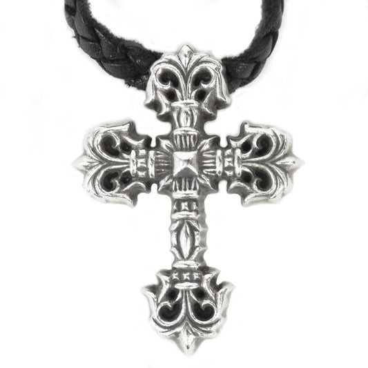 CHROME HEARTS クロムハーツ（原本無） フィリグリークロス XS レザーブレイド シルバー系【中古】