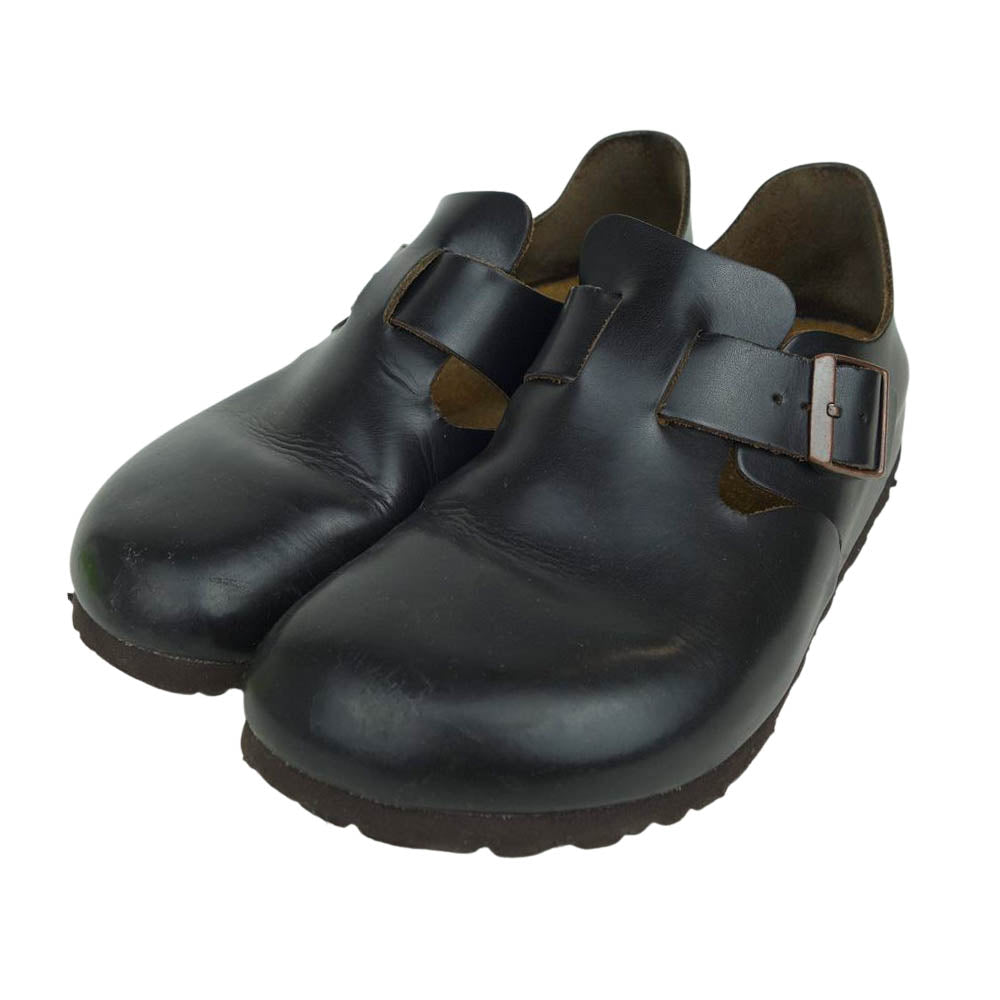 BIRKENSTOCK ビルケンシュトック 066293 HUNTER BROWN レザー サンダル ブラック系【中古】