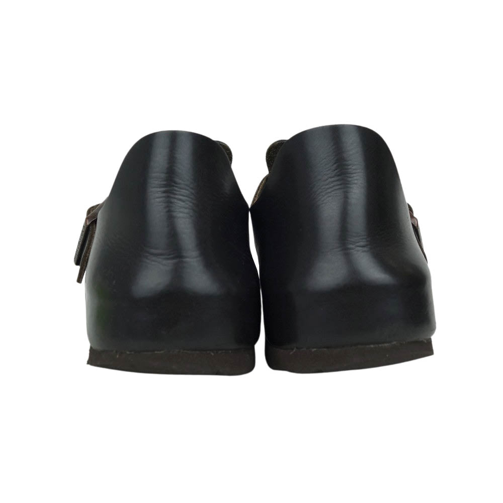 BIRKENSTOCK ビルケンシュトック 066293 HUNTER BROWN レザー サンダル ブラック系【中古】