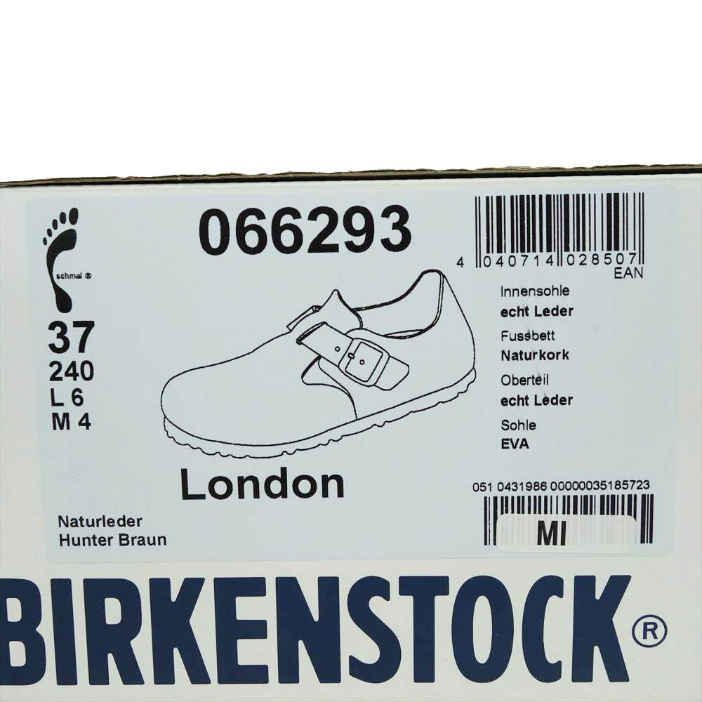BIRKENSTOCK ビルケンシュトック 066293 HUNTER BROWN レザー サンダル ブラック系【中古】