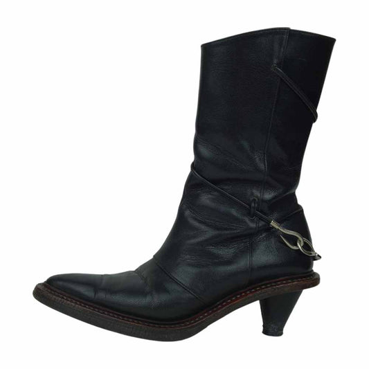 MIHARA YASUHIRO ミハラヤスヒロ サイドジップ ブーツ ブラック系 24.5ｃｍ【中古】