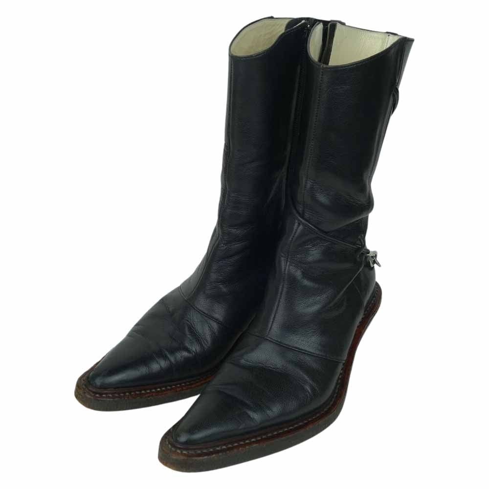 MIHARA YASUHIRO ミハラヤスヒロ サイドジップ ブーツ ブラック系 24.5ｃｍ【中古】