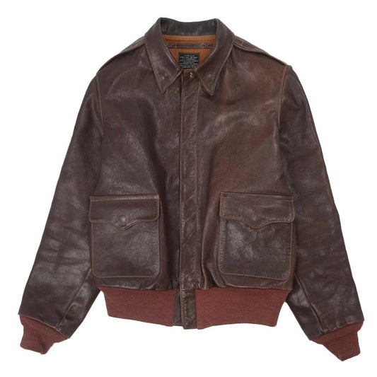 The REAL McCOY'S ザリアルマッコイズ 20周年 A-2 McCOY MFG フライト ジャケット ブラウン系 38【中古】