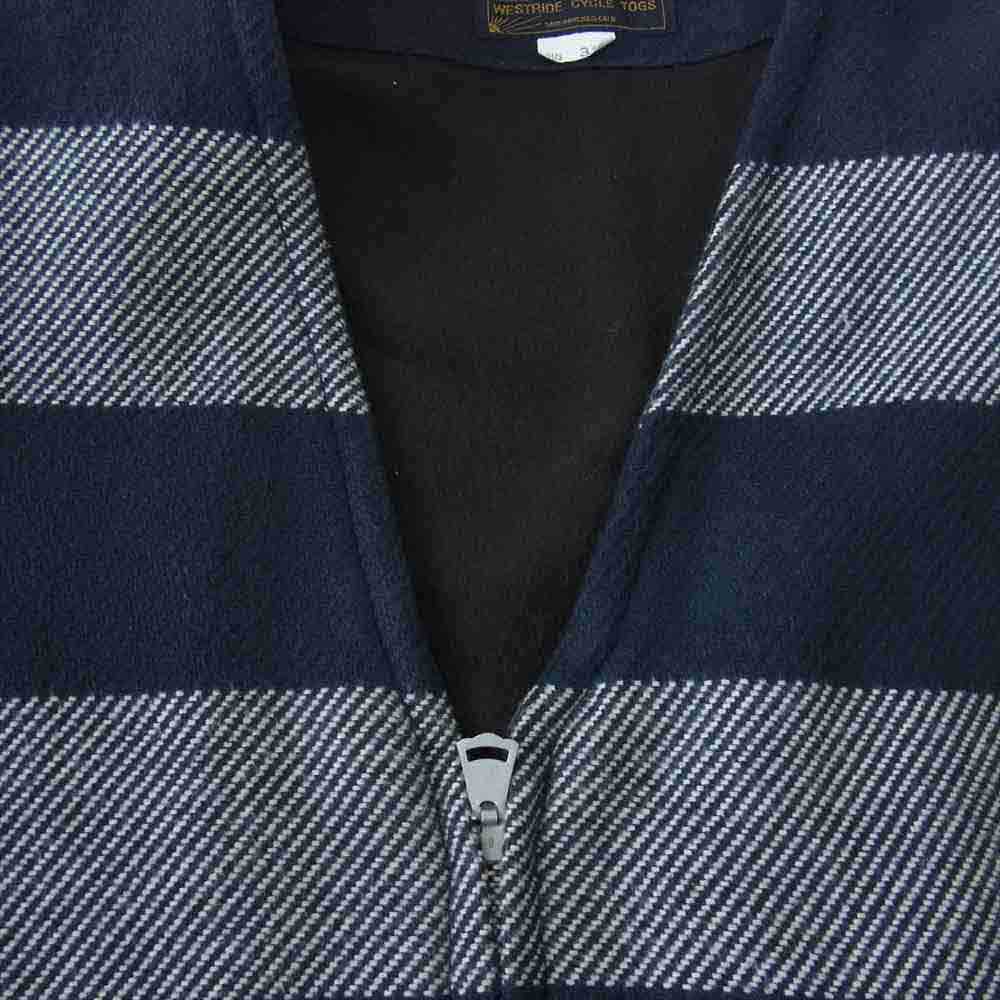ウエストライド ボーダー ジップ ネイビー系 38【中古】