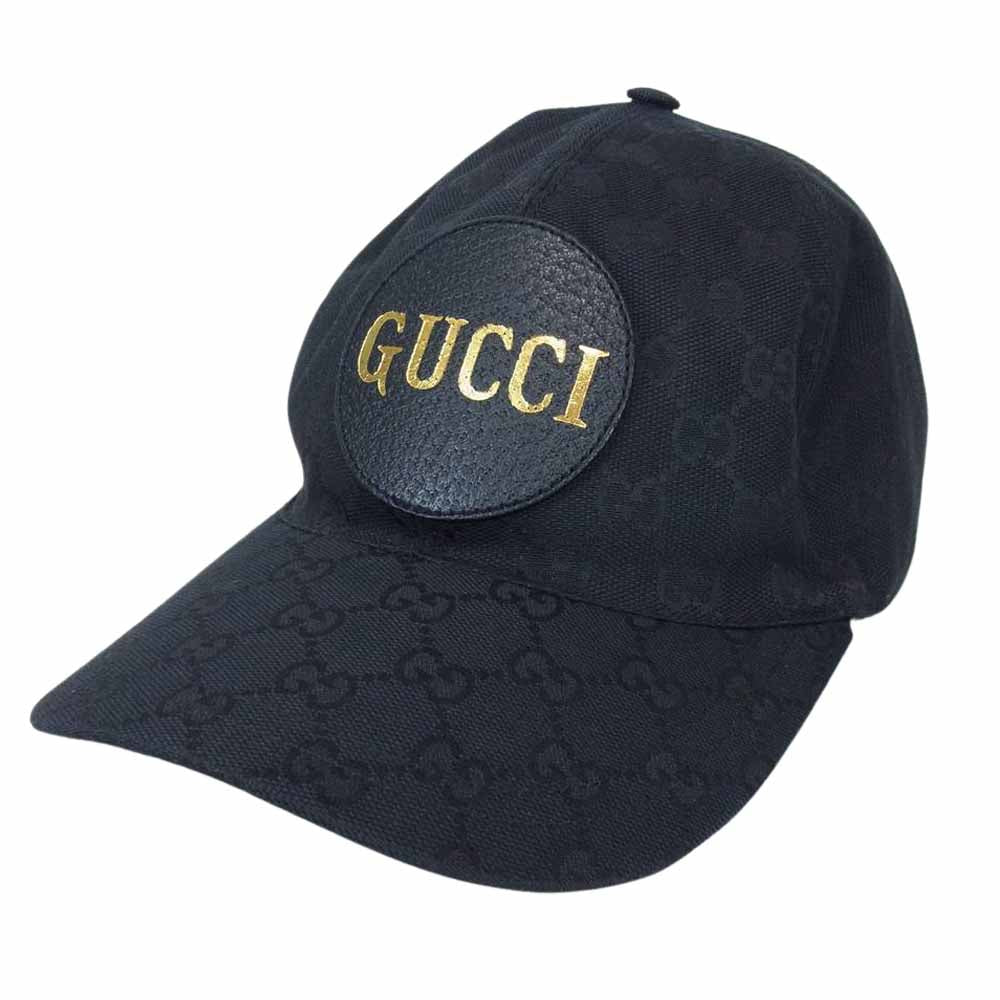 GUCCI グッチ 576253 GG キャンバス ベースボール ブラック系 M【中古】