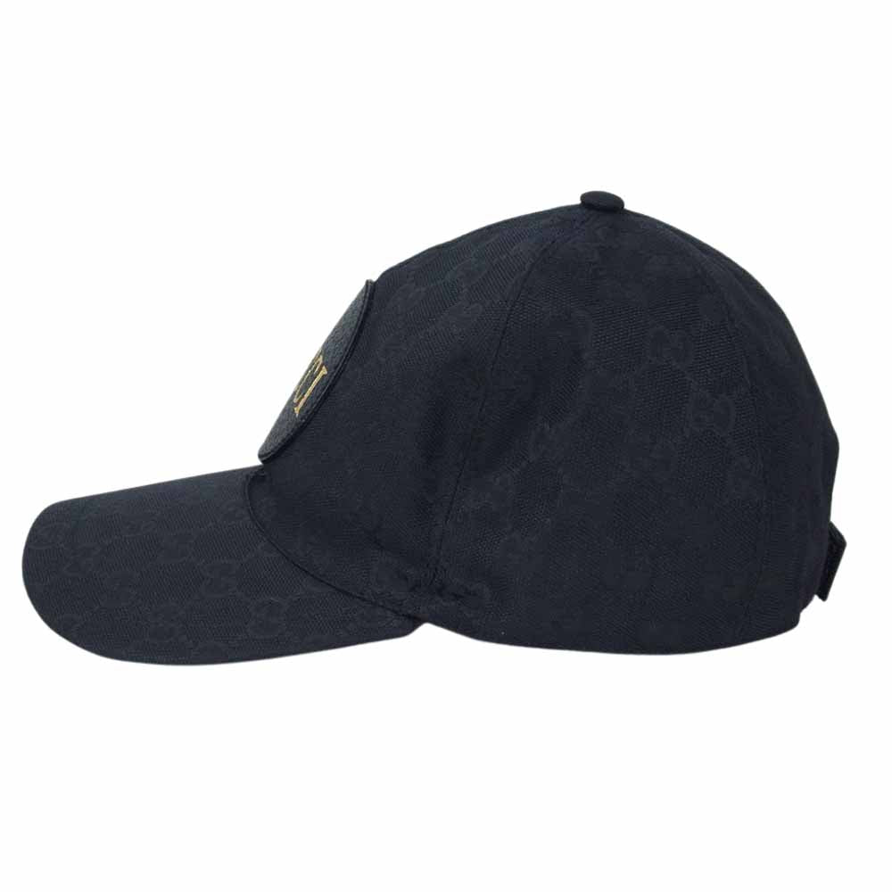 GUCCI グッチ 576253 GG キャンバス ベースボール ブラック系 M【中古】