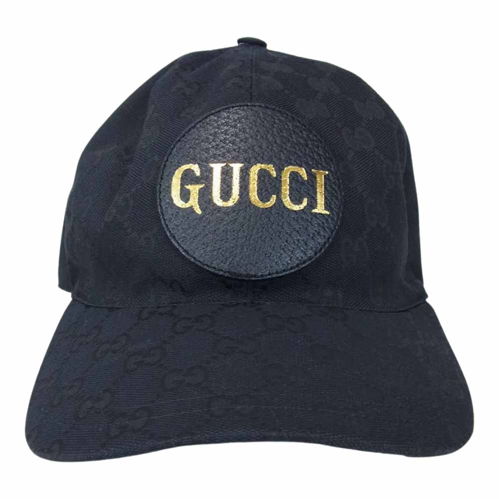 GUCCI グッチ 576253 GG キャンバス ベースボール ブラック系 M【中古】