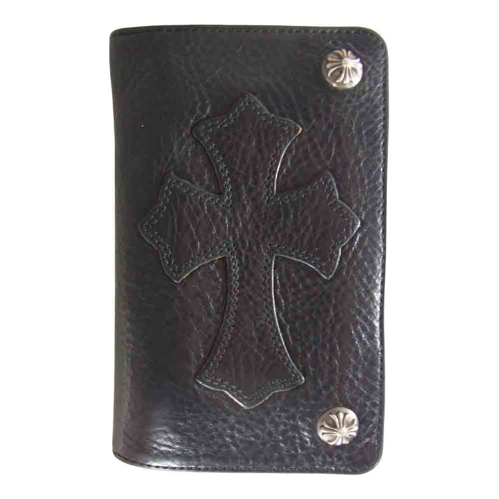 CHROME HEARTS クロムハーツ（原本無） 1ジップ クロスボタン クロスパッチ レザー ブラック系【中古】