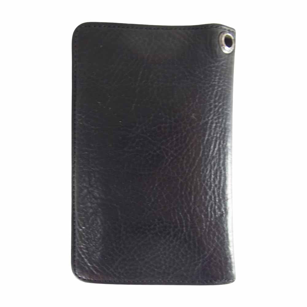CHROME HEARTS クロムハーツ（原本無） 1ジップ クロスボタン クロスパッチ レザー ブラック系【中古】