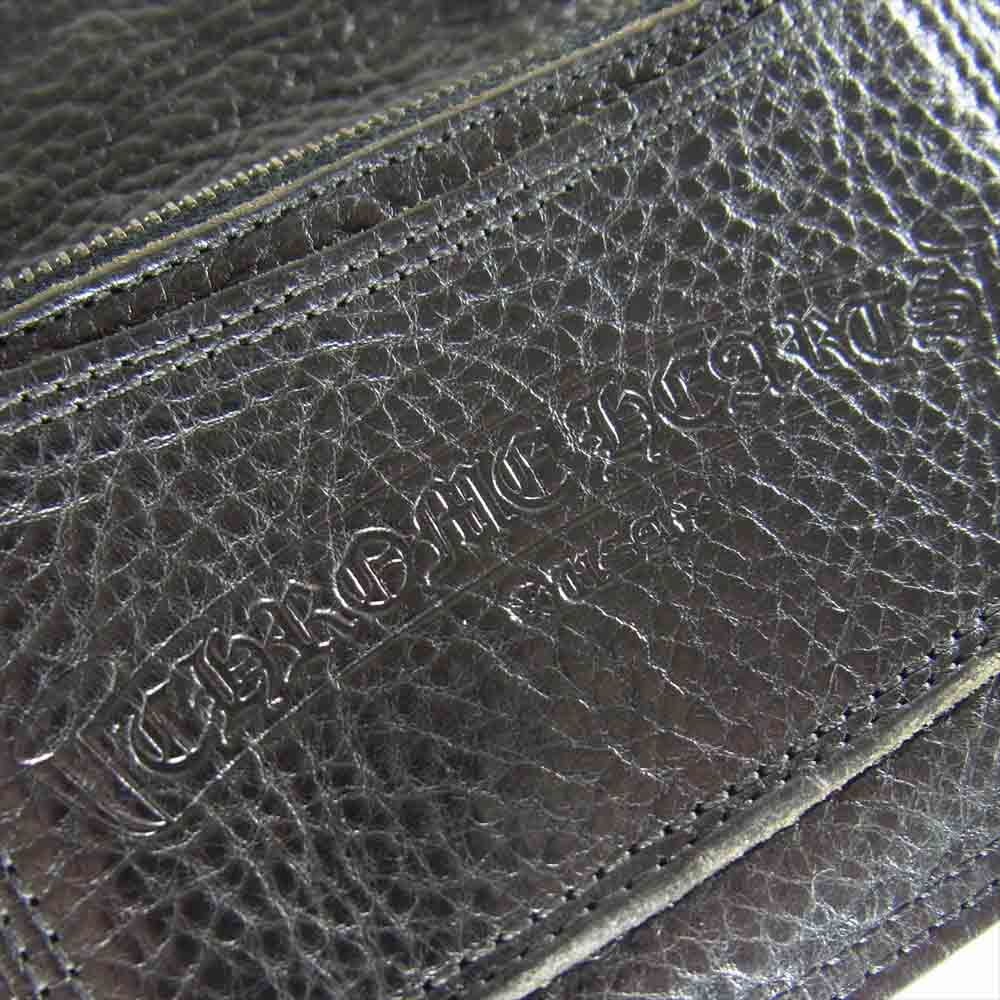 CHROME HEARTS クロムハーツ（原本無） 1ジップ クロスボタン クロスパッチ レザー ブラック系【中古】