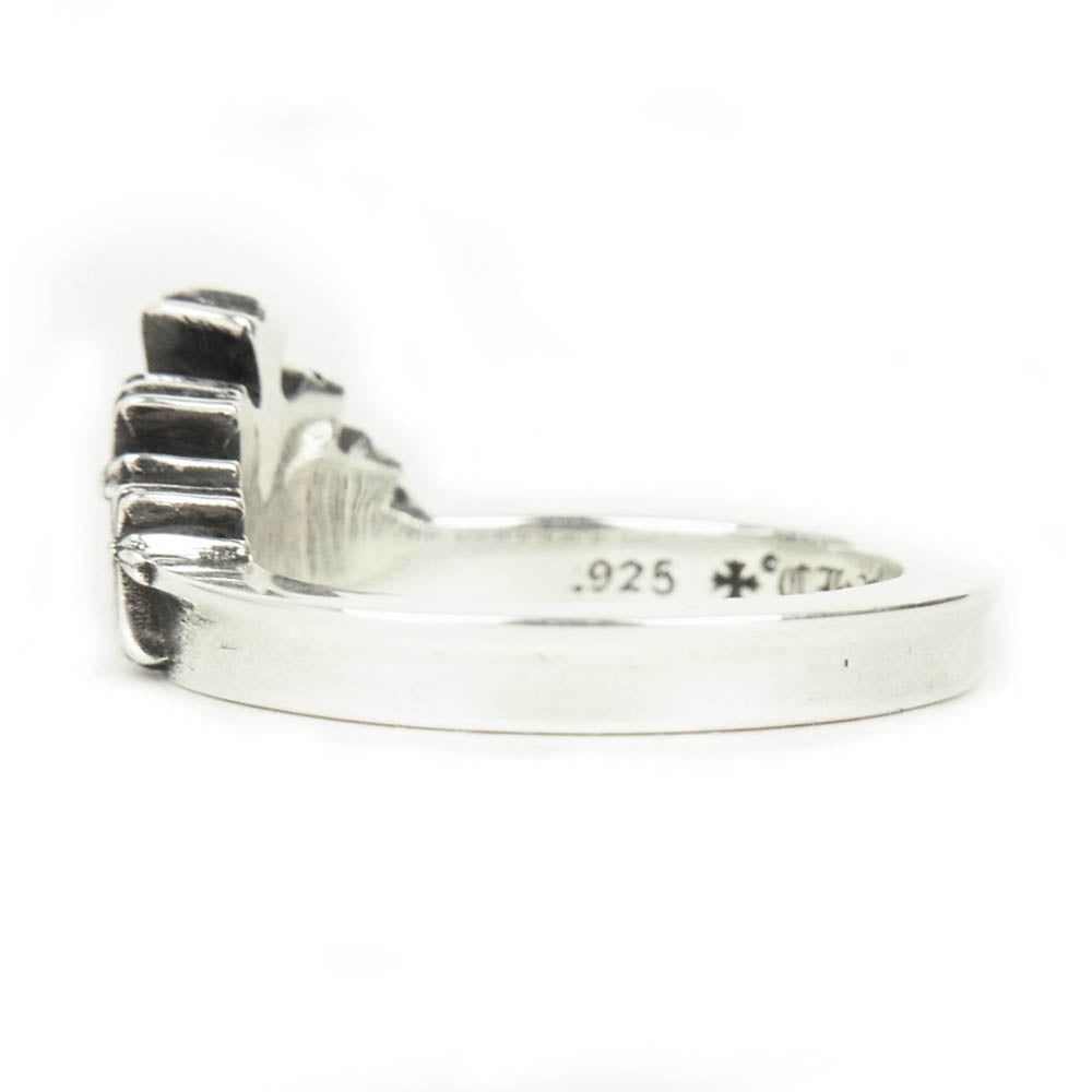 CHROME HEARTS クロムハーツ（原本無） CROWN CH CRS SILVER 925 クラウンCH クロス リング シルバー系 18号【中古】