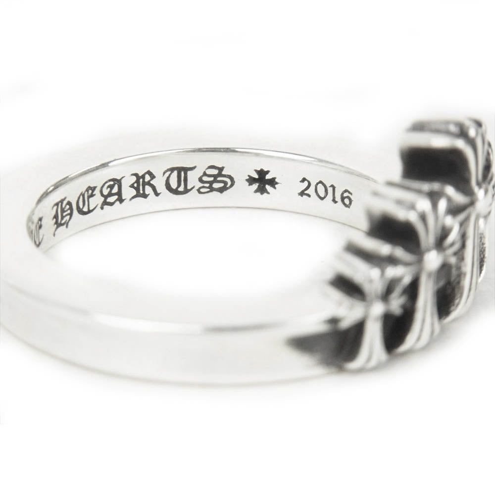 CHROME HEARTS クロムハーツ（原本無） CROWN CH CRS SILVER 925 クラウンCH クロス リング シルバー系 18号【中古】