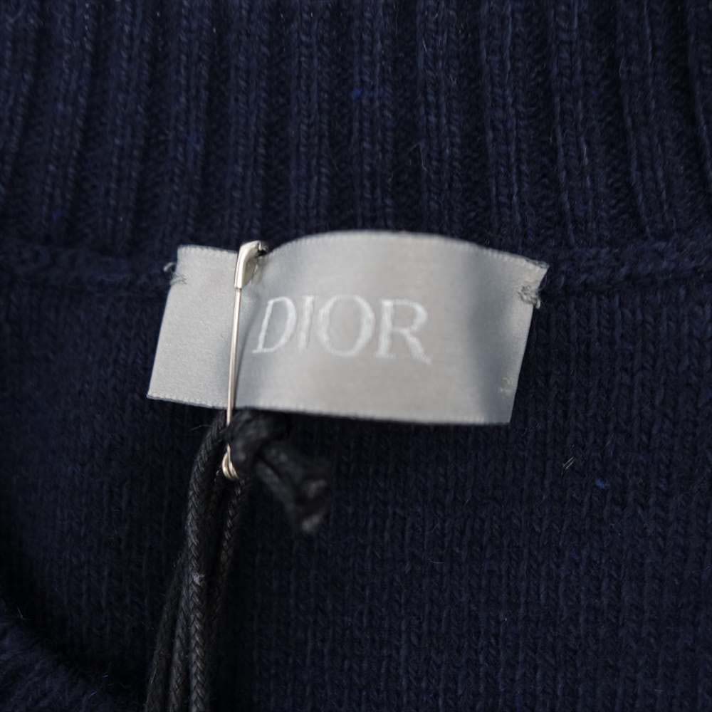 DIOR HOMME ディオールオム 20SS 033M605AT142 国内正規品 × JORDAN BRAND Air Dior Wings Sweater Navy エアディオール ウィングス セーター カシミヤ混 ネイビー系 L【中古】