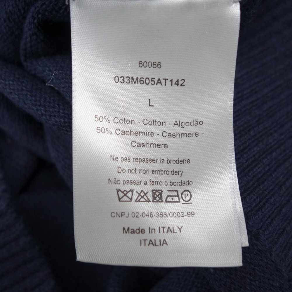 DIOR HOMME ディオールオム 20SS 033M605AT142 国内正規品 × JORDAN BRAND Air Dior Wings Sweater Navy エアディオール ウィングス セーター カシミヤ混 ネイビー系 L【中古】