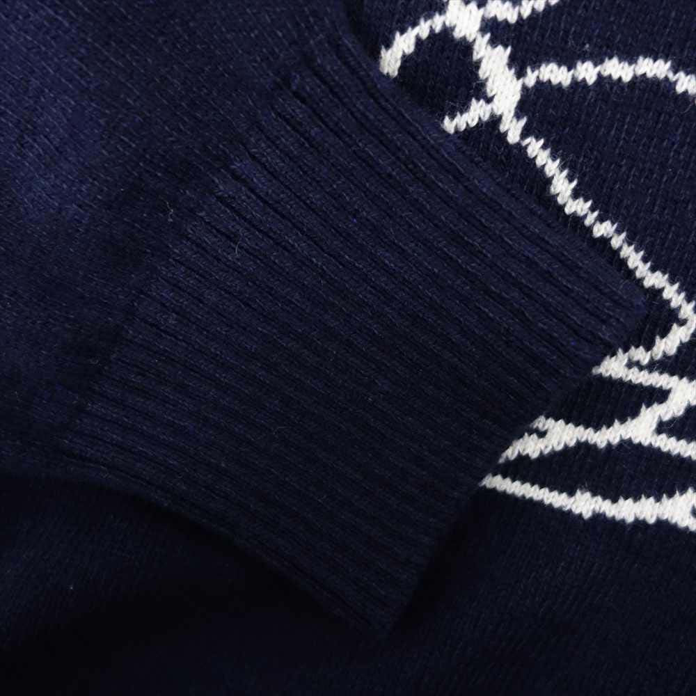 DIOR HOMME ディオールオム 20SS 033M605AT142 国内正規品 × JORDAN BRAND Air Dior Wings Sweater Navy エアディオール ウィングス セーター カシミヤ混 ネイビー系 L【中古】