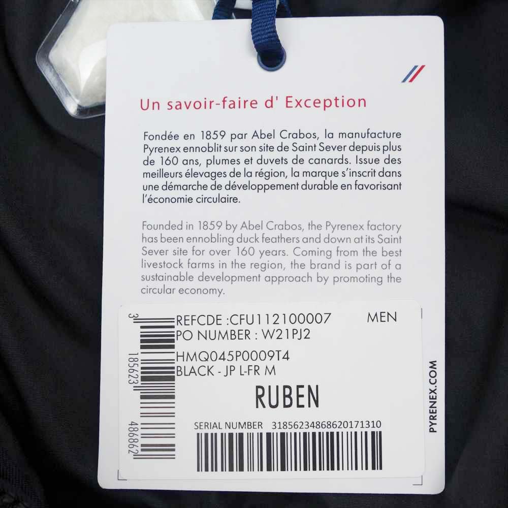 Pyrenex ピレネックス 21AW RUBEN ルーベン ブラック系 L【新古品】【未使用】【中古】