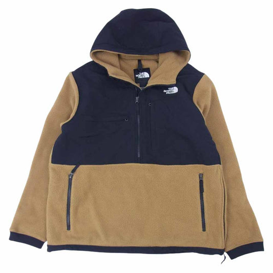 THE NORTH FACE ノースフェイス 19AW T93XAV 並行品 Denali Anorak 2 デナリ アノラック フリース プルオーバー ブラック系 ライトブラウン系 XL【中古】