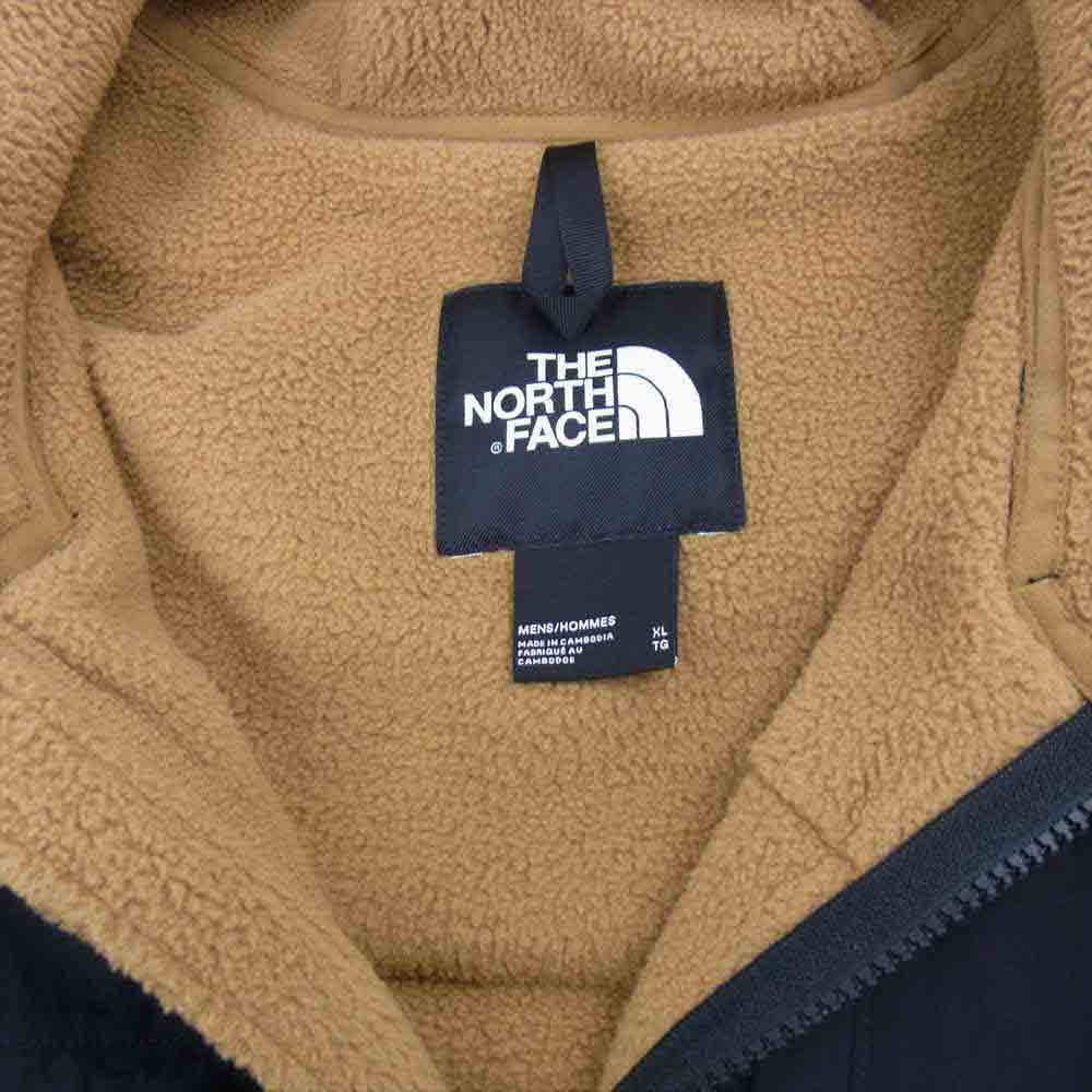 THE NORTH FACE ノースフェイス 19AW T93XAV 並行品 Denali Anorak 2 デナリ アノラック フリース プルオーバー ブラック系 ライトブラウン系 XL【中古】