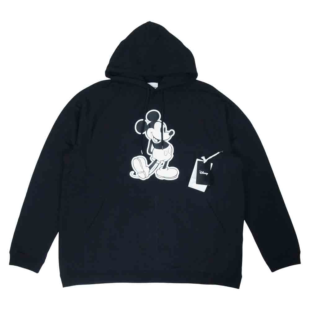 × Disney Mickey Mouse pullover hoodie ミッキーマウス スウェット パーカー ブラック系 46【新古品】【未使用】【中古】