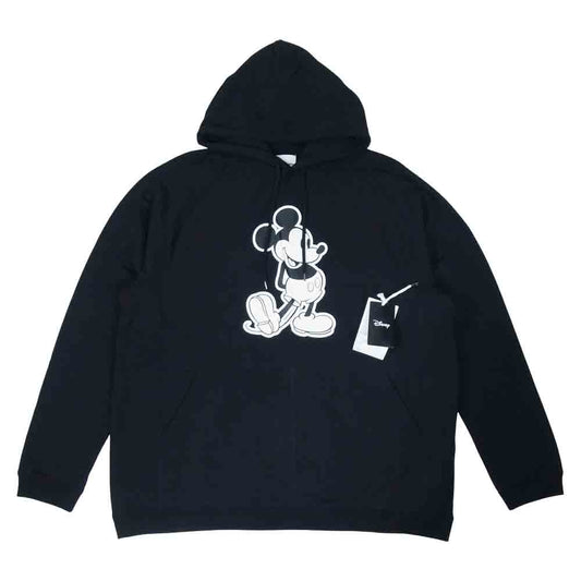 × Disney Mickey Mouse pullover hoodie ミッキーマウス スウェット パーカー ブラック系 46【新古品】【未使用】【中古】