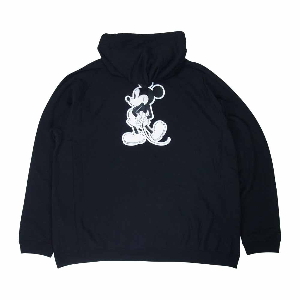 × Disney Mickey Mouse pullover hoodie ミッキーマウス スウェット パーカー ブラック系 46【新古品】【未使用】【中古】