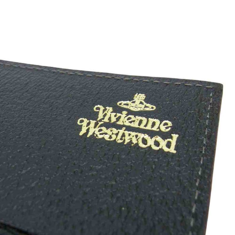 Vivienne Westwood ヴィヴィアンウエストウッド 3118C981 オーブ金具 レザー 長財布 ブラック系【新古品】【未使用】【中古】