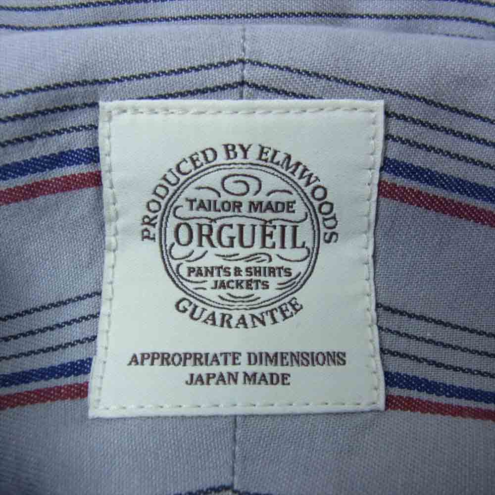 ORGUEIL オルゲイユ OR-5033C Standard collar スタンダード カラー シャツ グレー系 42【新古品】【未使用】【中古】