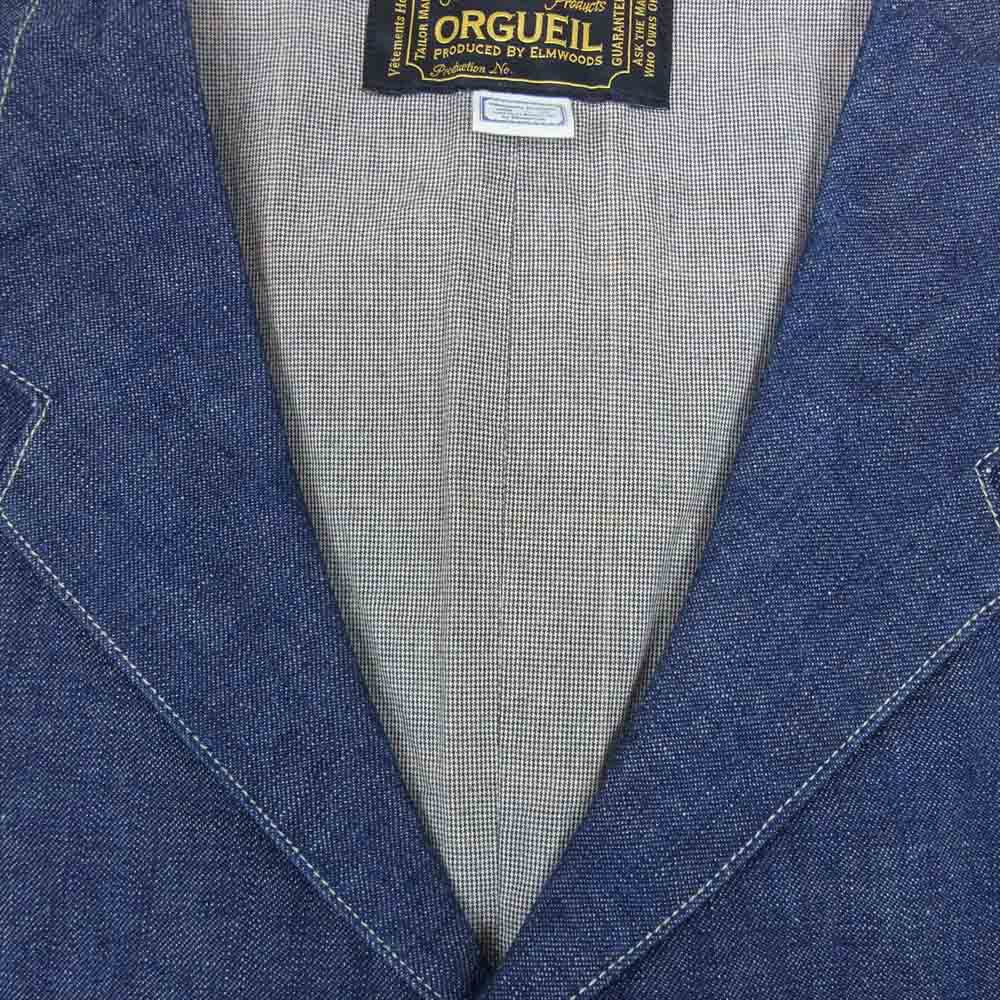 ORGUEIL オルゲイユ OR-4131B Denim Gilet デニム ジレ ベスト インディゴブルー系 42【新古品】【未使用】【中古】