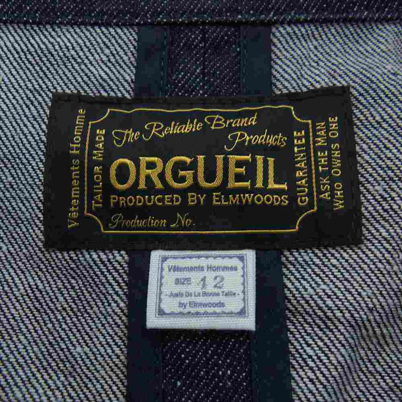 ORGUEIL オルゲイユ OR-4012D Denim Sack Jacket デニム サック ジャケット 42【新古品】【未使用】【中古】