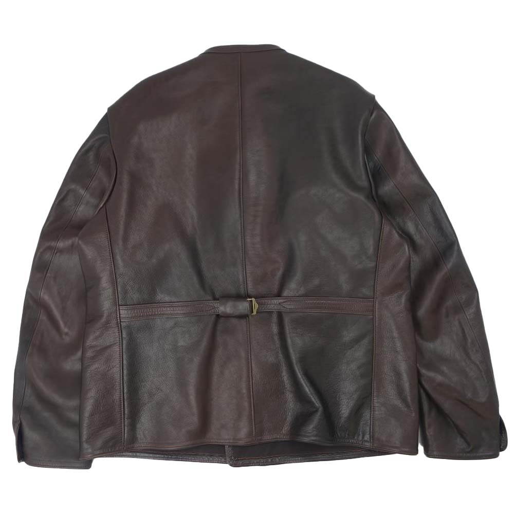 ORGUEIL オルゲイユ OR-4078 Double Leather Jacket ホースハイド ダブル レザージャケット ダークブラウン系 48【新古品】【未使用】【中古】