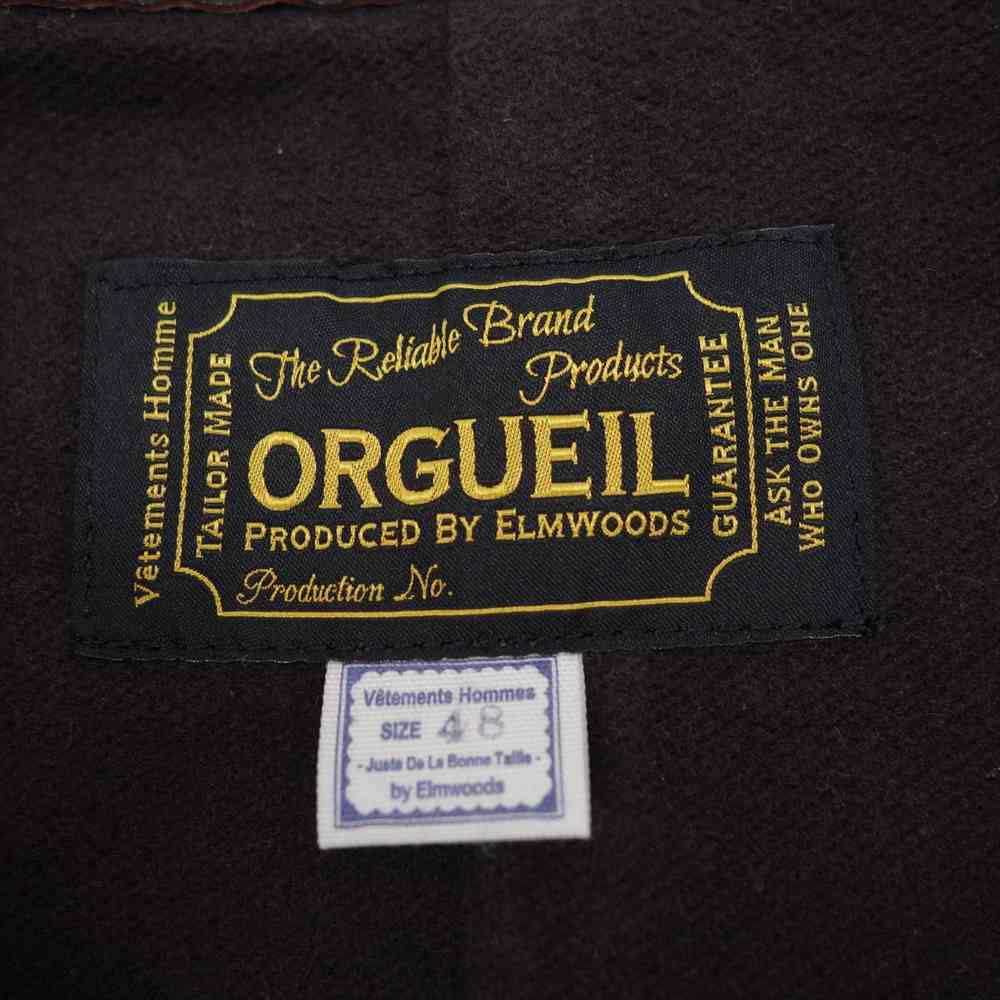 ORGUEIL オルゲイユ OR-4078 Double Leather Jacket ホースハイド ダブル レザージャケット ダークブラウン系 48【新古品】【未使用】【中古】