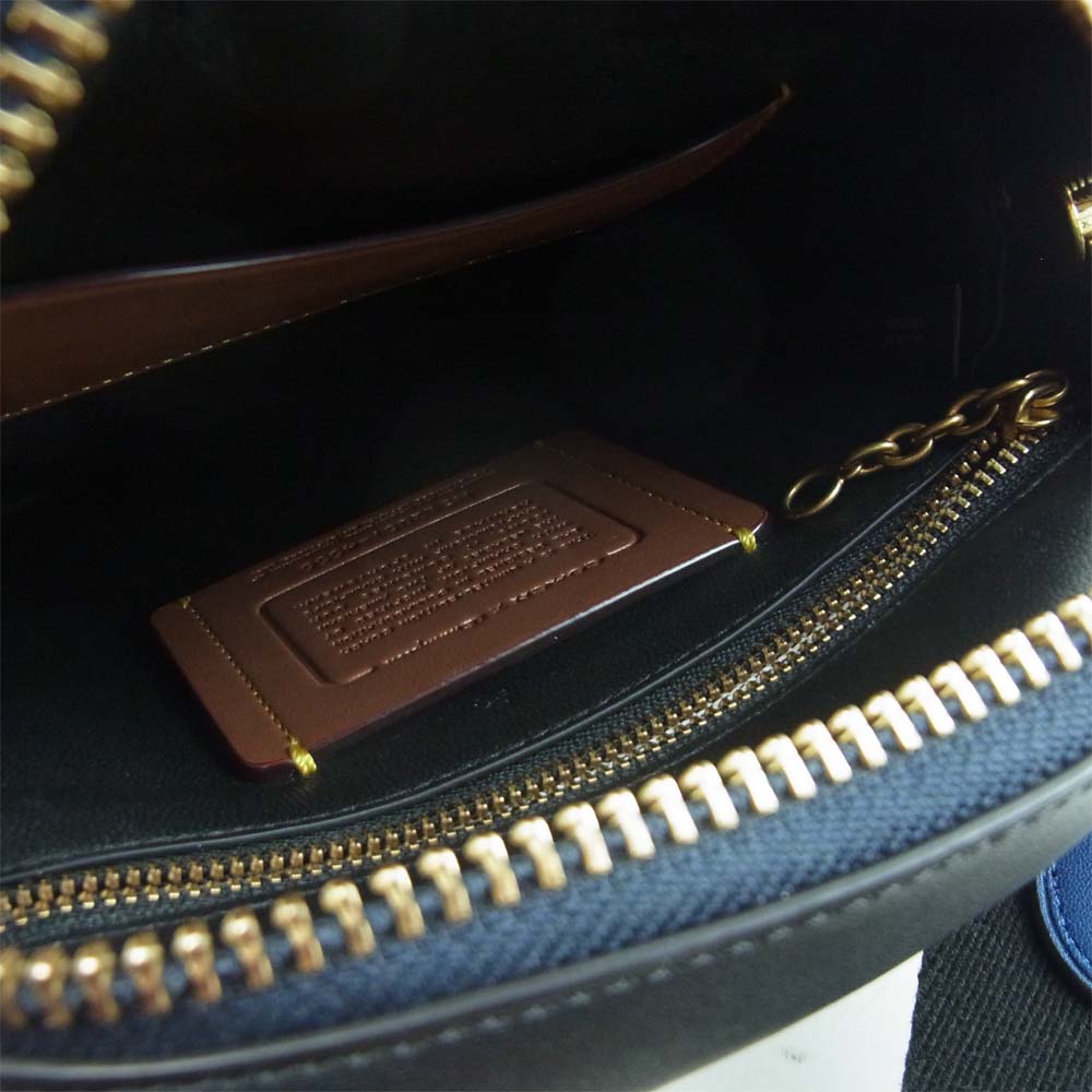 COACH コーチ L2061-4556 チャンピオン CHAMPION レザー ショルダー バッグ ブラック系【美品】【中古】