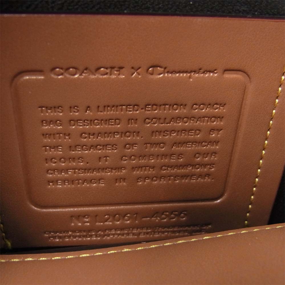 COACH コーチ L2061-4556 チャンピオン CHAMPION レザー ショルダー バッグ ブラック系【美品】【中古】