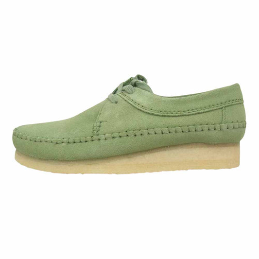 Clarks クラークス Weaver ウィーバー スエード シューズ ライトグリーン系 26.0cm【新古品】【未使用】【中古】
