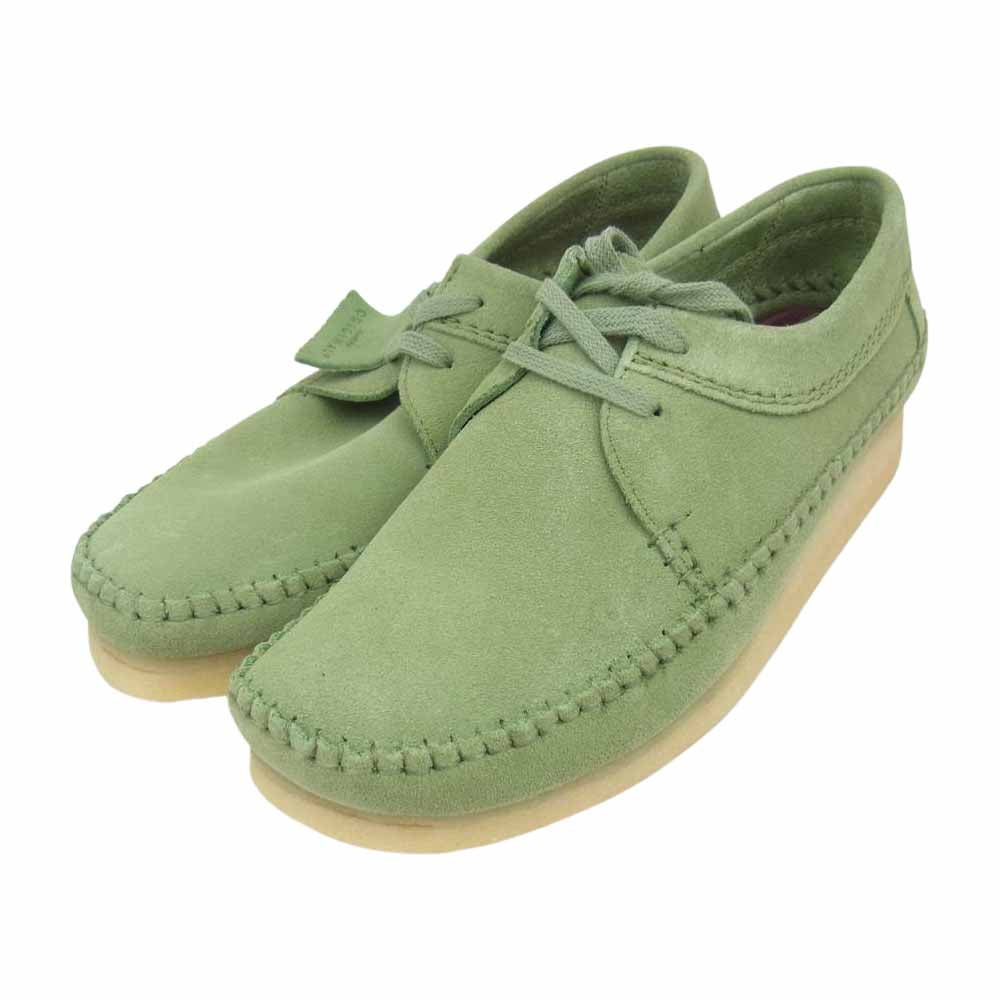 Clarks クラークス Weaver ウィーバー スエード シューズ ライトグリーン系 26.0cm【新古品】【未使用】【中古】