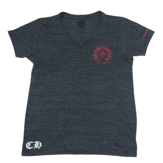 CHROME HEARTS クロムハーツ（原本無） 国内正規品 クロス Vネック ダークグレー系 M【中古】