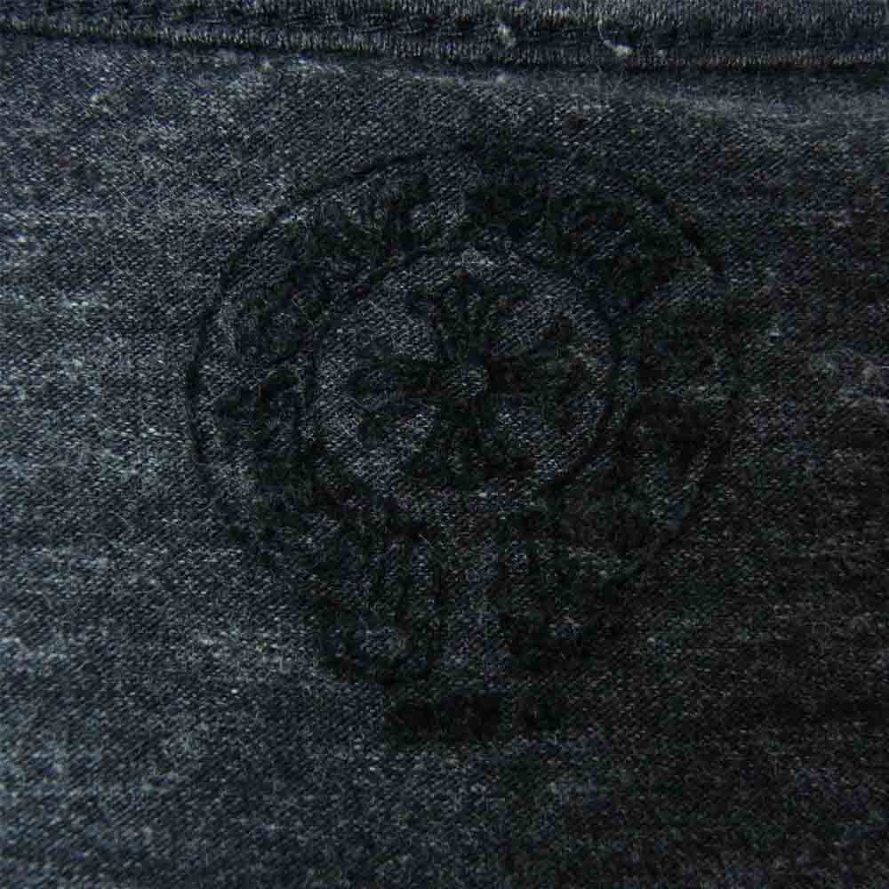 CHROME HEARTS クロムハーツ（原本無） 国内正規品 クロス Vネック ダークグレー系 M【中古】