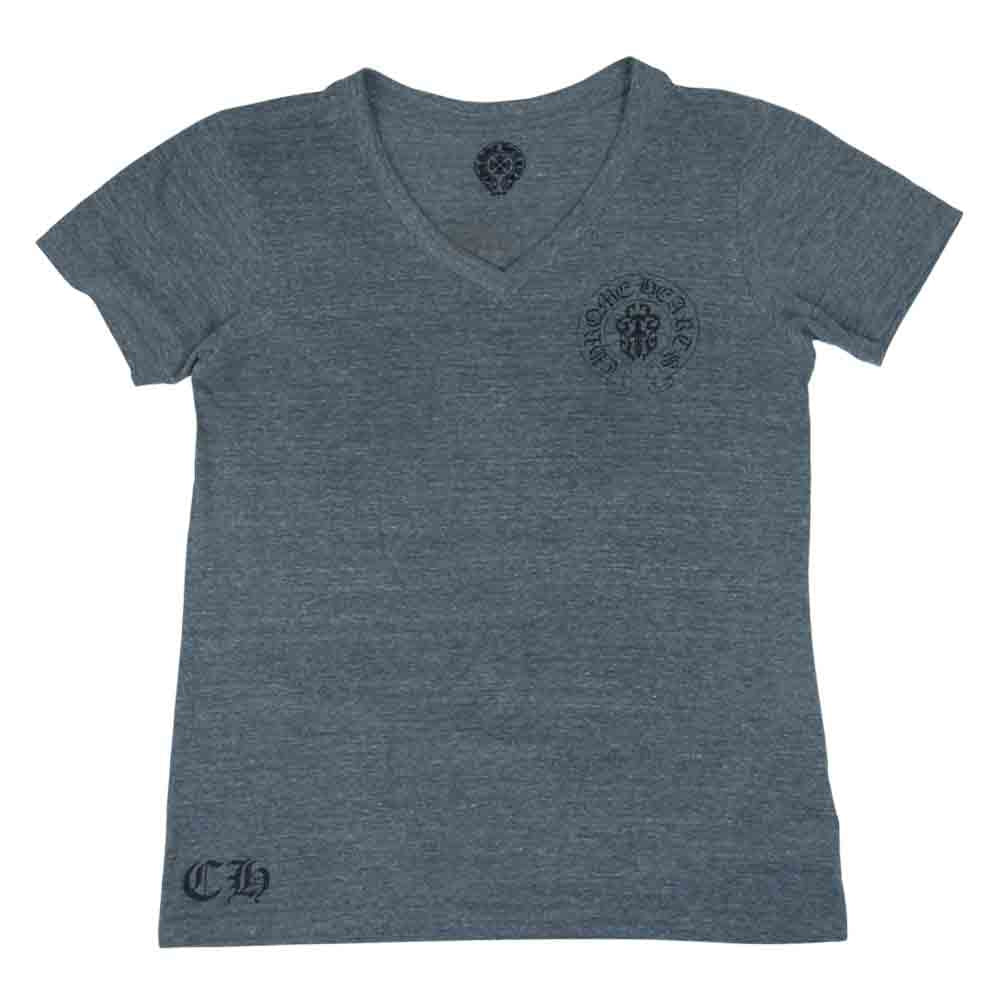 CHROME HEARTS クロムハーツ（原本無） 国内正規品 スクロールラベル ダガー 星条旗 Vネック グレー系 M【中古】