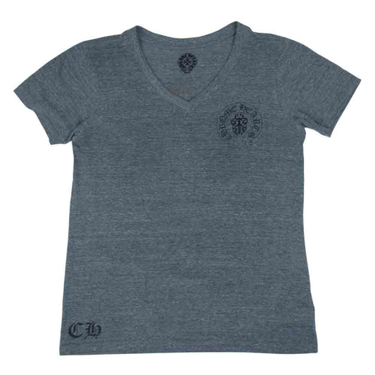CHROME HEARTS クロムハーツ（原本無） 国内正規品 スクロールラベル ダガー 星条旗 Vネック グレー系 M【中古】