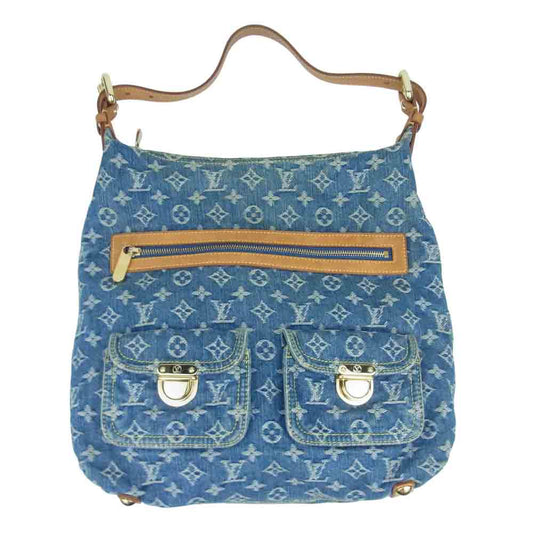 LOUIS VUITTON ルイ・ヴィトン M95048 モノグラムデニム バギーGM デニム ショルダー ロングレザーストラップ 付属【中古】