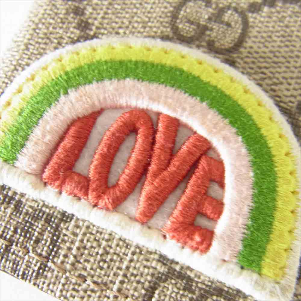 GUCCI グッチ 476414 572353 Monogram Embroidered Rainbow iPhone 7.8 SE スマホケース【中古】