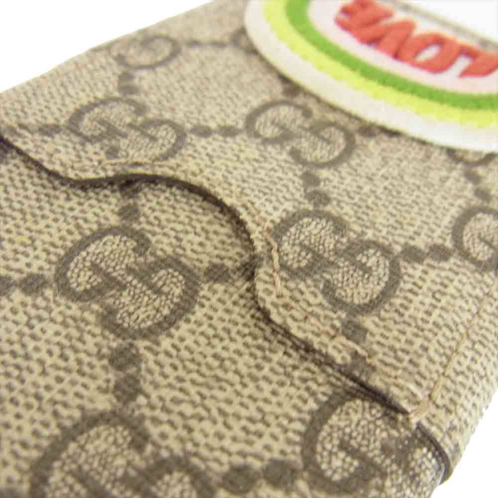 GUCCI グッチ 476414 572353 Monogram Embroidered Rainbow iPhone 7.8 SE スマホケース【中古】