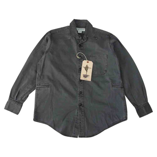 SASAFRAS ササフラス SF-201720 Wheel Barrow Shirt Satin ウィール バロー シャツ サテン ブラック系 S【新古品】【未使用】【中古】