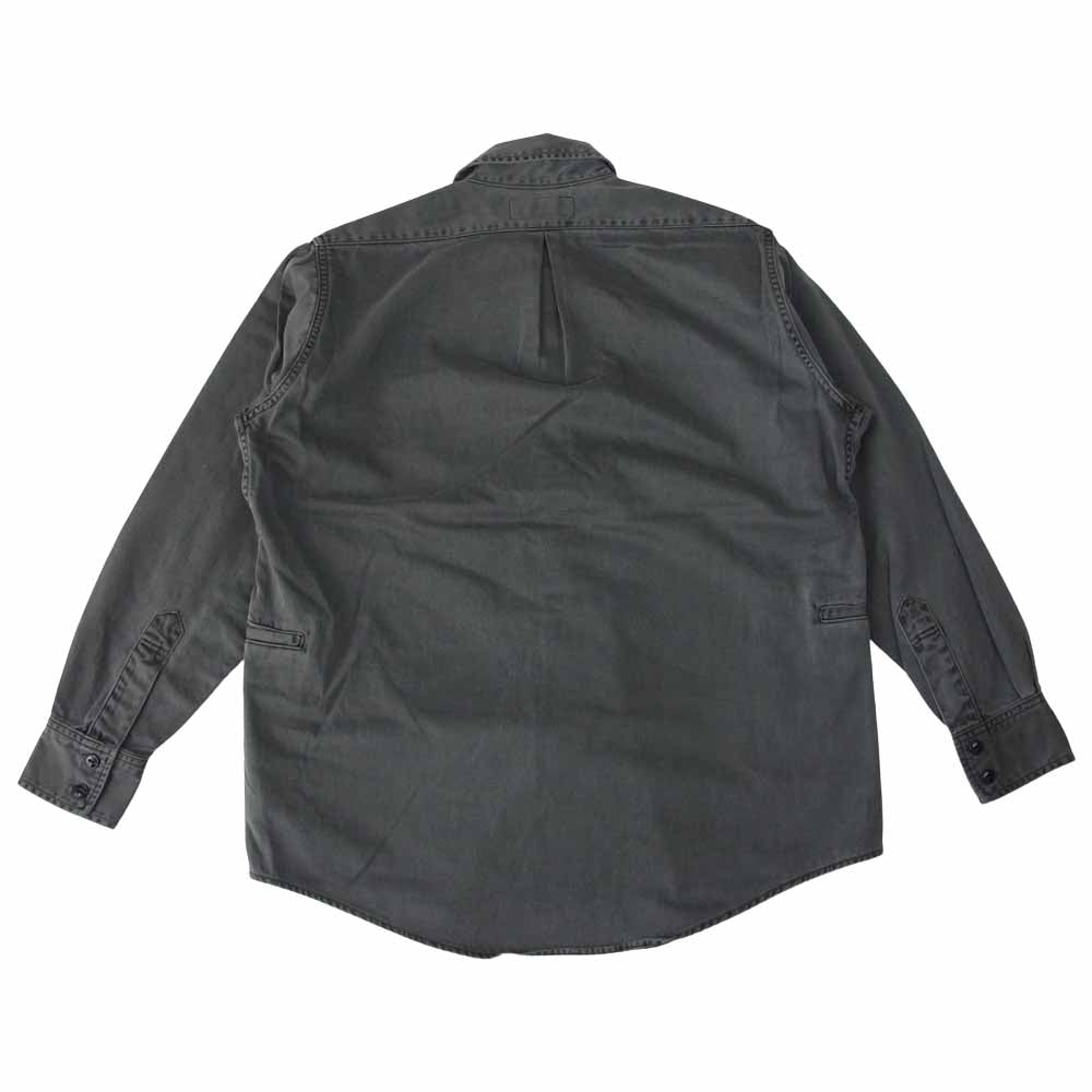SASAFRAS ササフラス SF-201720 Wheel Barrow Shirt Satin ウィール バロー シャツ サテン ブラック系 S【新古品】【未使用】【中古】