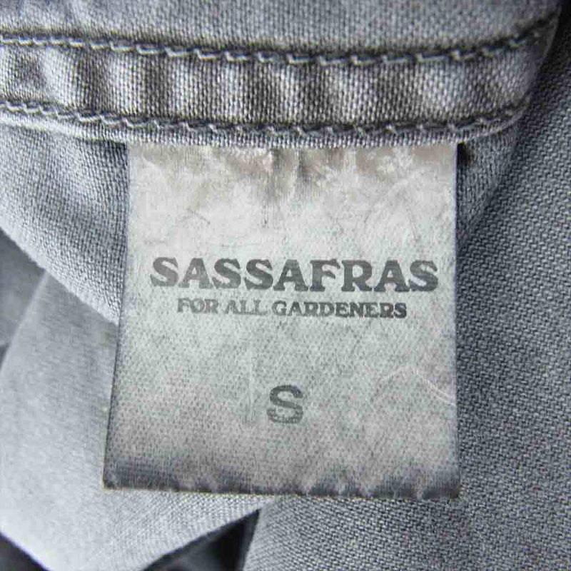 SASAFRAS ササフラス SF-201720 Wheel Barrow Shirt Satin ウィール バロー シャツ サテン ブラック系 S【新古品】【未使用】【中古】