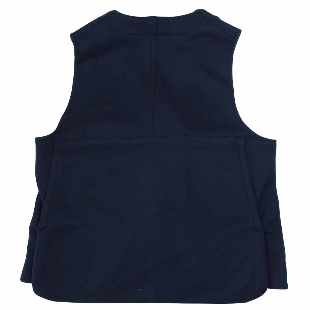 SASAFRAS ササフラス SF-201714 Landscaper Vest Knit Melton ランドスケーパー ベスト ニット メルトン ネイビー系 S【新古品】【未使用】【中古】