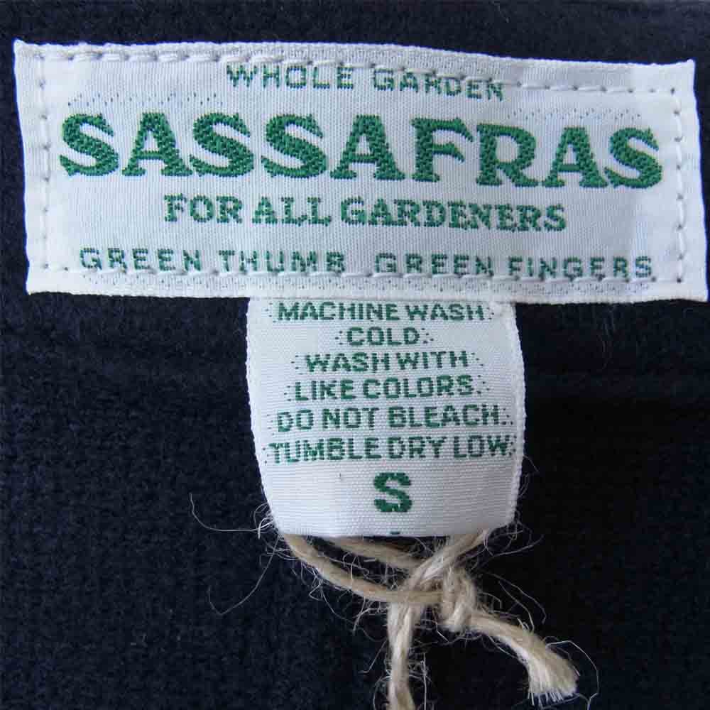 SASAFRAS ササフラス SF-201714 Landscaper Vest Knit Melton ランドスケーパー ベスト ニット メルトン ネイビー系 S【新古品】【未使用】【中古】